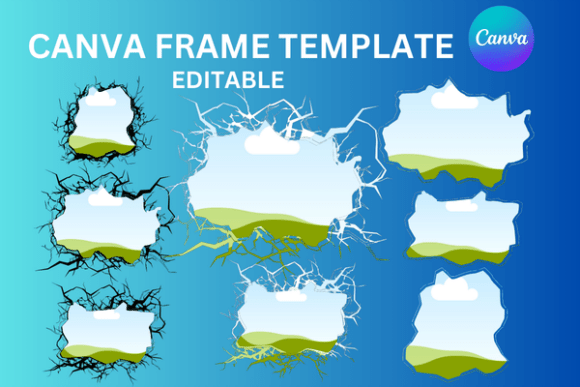 Autumn's Digital Edge: The Fall Cracked Border Canva Frame Template