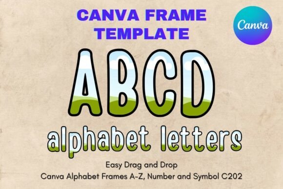 Canva Letters Frame Alphabet Template202: Your Go-To for Custom Sublimation Letters
