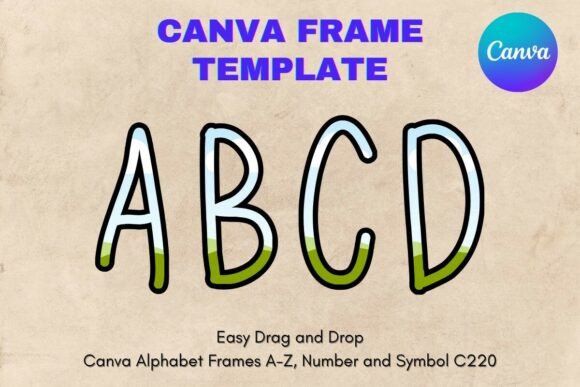Canva Letters Frame Alphabet Template220: Creative Sublimation