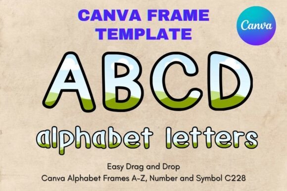 Canva Letters Frame Alphabet Template228: Elevate Your Sublimation Designs