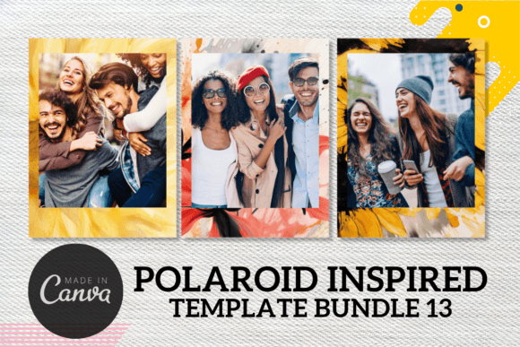 Canva Template Polaroid 13: Nostalgic Floral Design for Creators