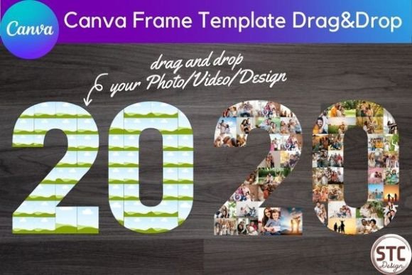 Creative Projects with the 20 Twenty Number Collage Canva Frame