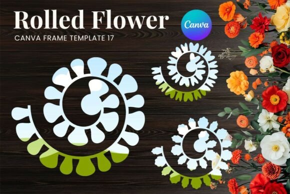 Design with Depth: The Rolled Paper Flower Canva Frame_17