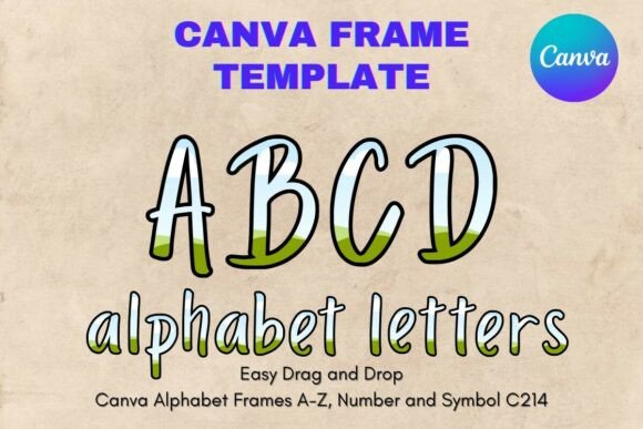 Designing with Canva Letters Frame Alphabet Template214