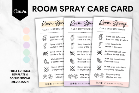 Elevate Your Brand with a Polished Room Spray Care Card