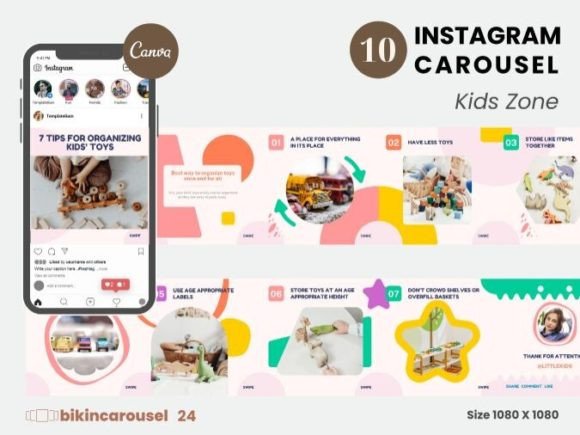 Kids Zone Instagram Carousel Canva: A Visual Playground for Engaging Content