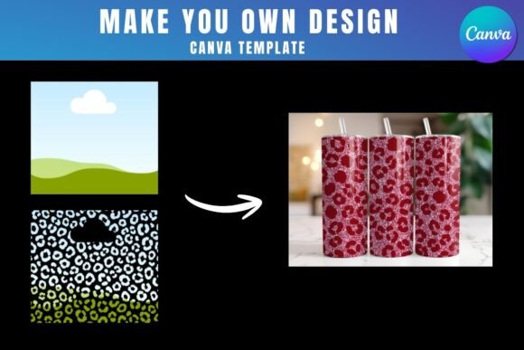 Leopard Tumbler Design Bundle for Canva: Your Creative Shortcut