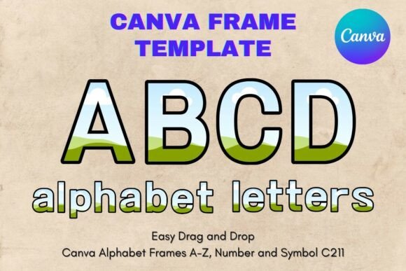 Mastering Custom Typography with Canva Letters Frame Alphabet Template211
