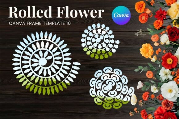 Rolled Paper Flower Canva Frame_10: A Designer’s Guide to This Digital Asset