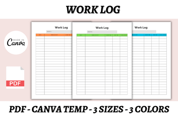 Streamline Your Workflow with the Work Log Canva Template