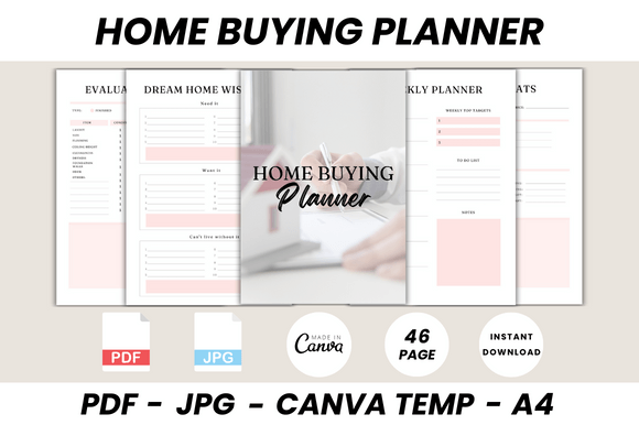 Your Dream Home Starts Here: The Ultimate Home Buying Planner Canva Template